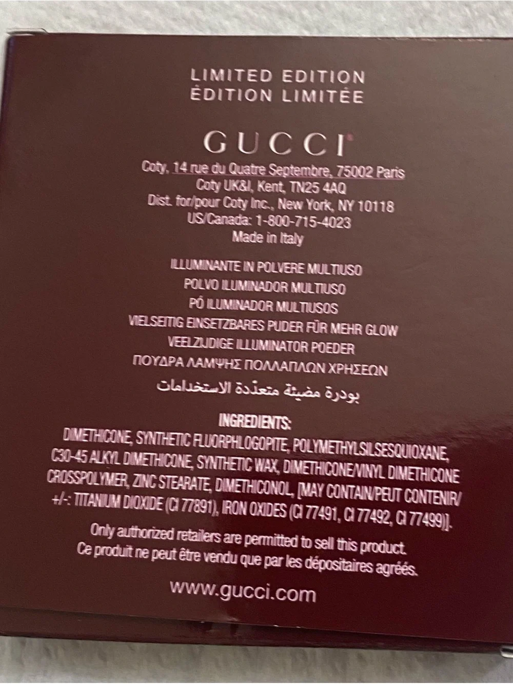 Gucci Warm Gold Glow Highlighter Compact